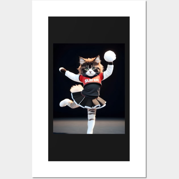 Cheerleader cat - Modern digital art Wall Art by Ai-michiart